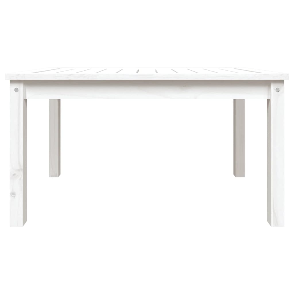 Tavolo da Giardino Bianco 82,5x50,5x45 cm Legno Massello Pino - homemem39