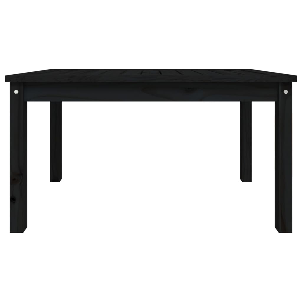 Tavolo da Giardino Nero 82,5x50,5x45 cm Legno Massello Pino - homemem39