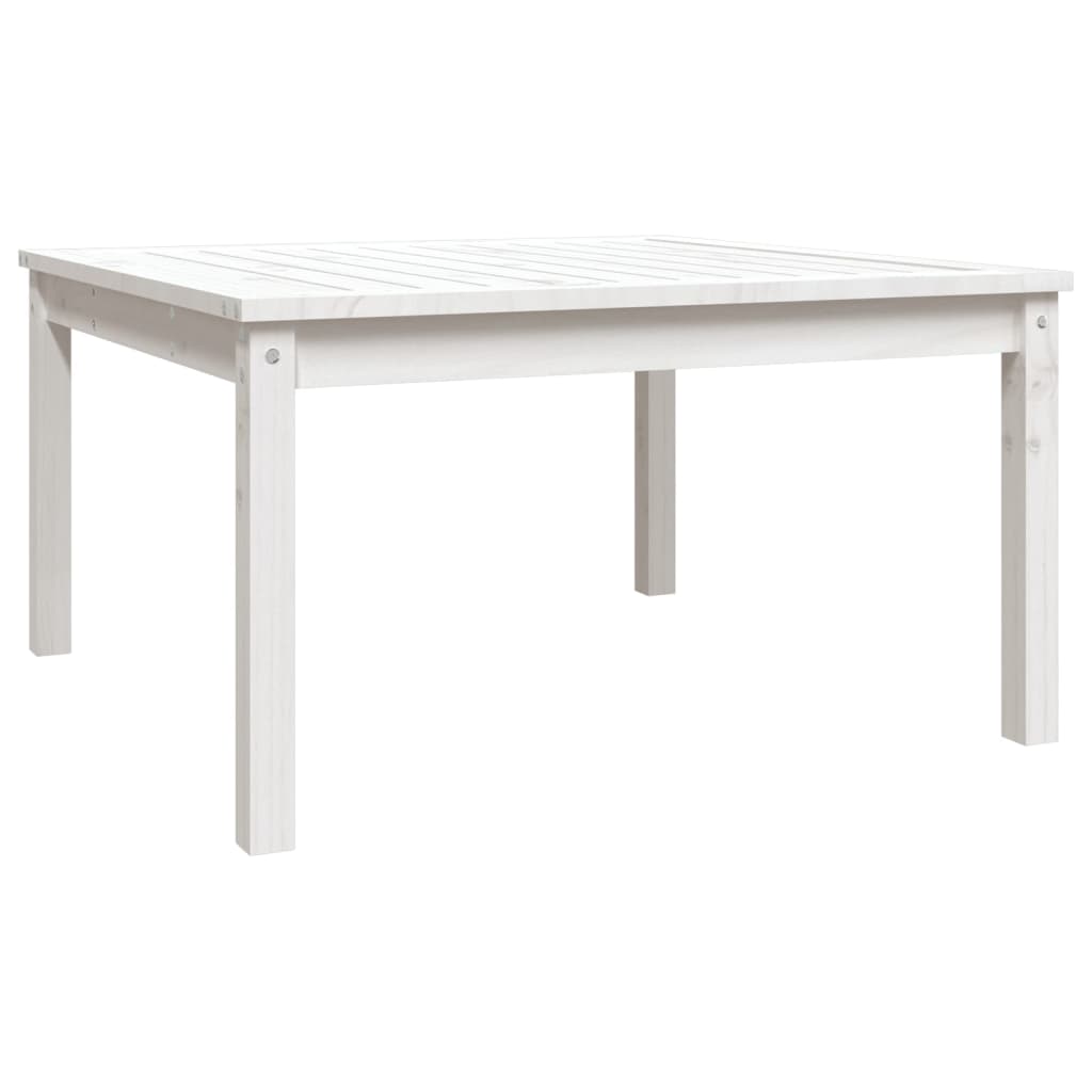 Tavolo da Giardino Bianco 82,5x82,5x45cm Legno Massello di Pino - homemem39