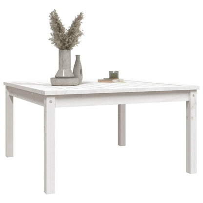 Tavolo da Giardino Bianco 82,5x82,5x45cm Legno Massello di Pino - homemem39