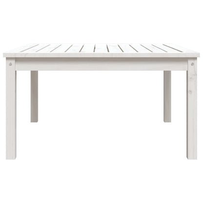 Tavolo da Giardino Bianco 82,5x82,5x45cm Legno Massello di Pino - homemem39