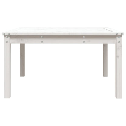 Tavolo da Giardino Bianco 82,5x82,5x45cm Legno Massello di Pino - homemem39