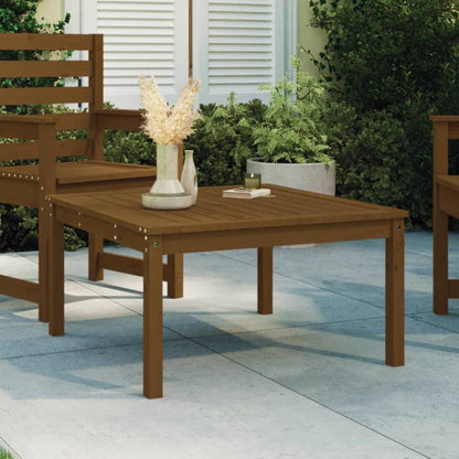 Tavolo da Giardino Miele 82,5x82,5x45 cm Legno Massello di Pino - homemem39