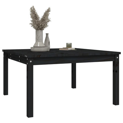 Tavolo da Giardino Nero 82,5x82,5x45 cm Legno Massello di Pino - homemem39