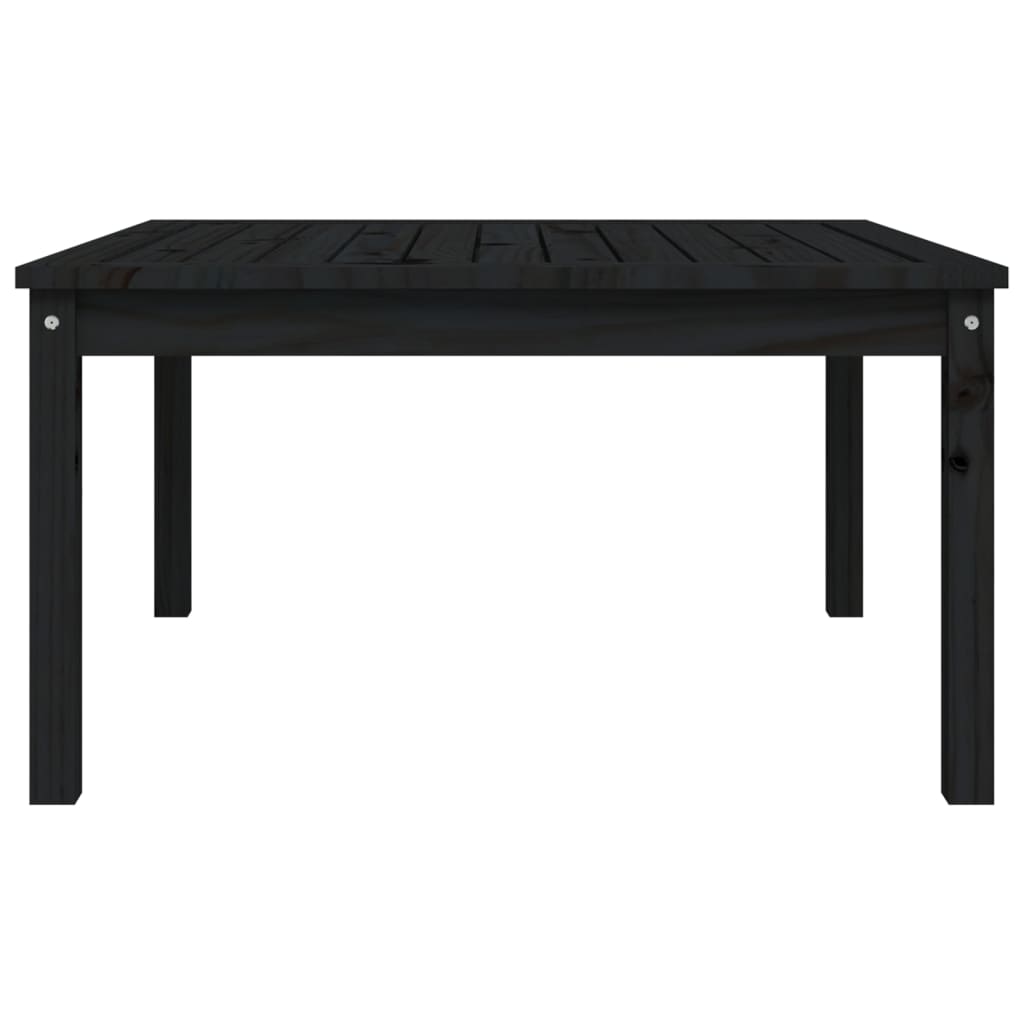 Tavolo da Giardino Nero 82,5x82,5x45 cm Legno Massello di Pino - homemem39