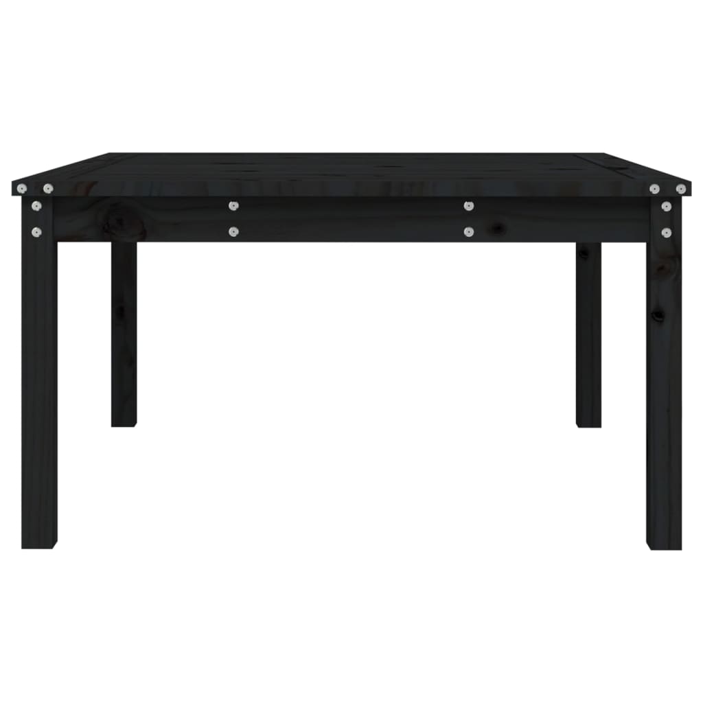 Tavolo da Giardino Nero 82,5x82,5x45 cm Legno Massello di Pino - homemem39