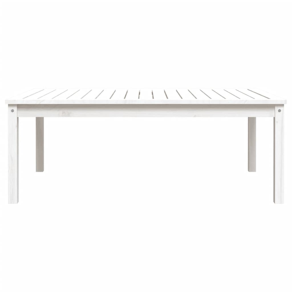 Tavolo da Giardino Bianco 121x82,5x45 cm Legno Massello di Pino - homemem39