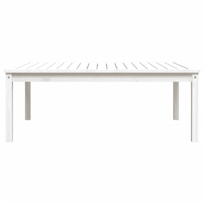 Tavolo da Giardino Bianco 121x82,5x45 cm Legno Massello di Pino - homemem39