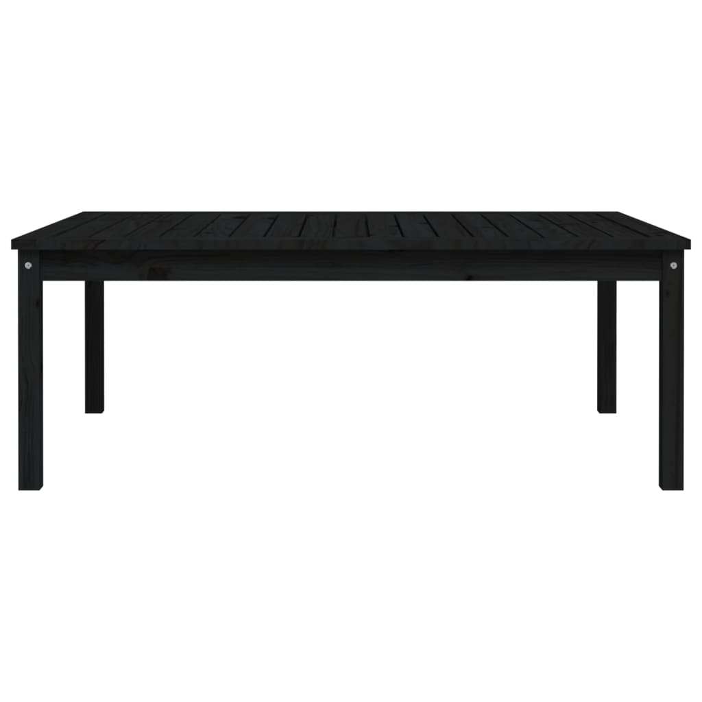 Tavolo da Giardino Nero 121x82,5x45 cm Legno Massello di Pino - homemem39