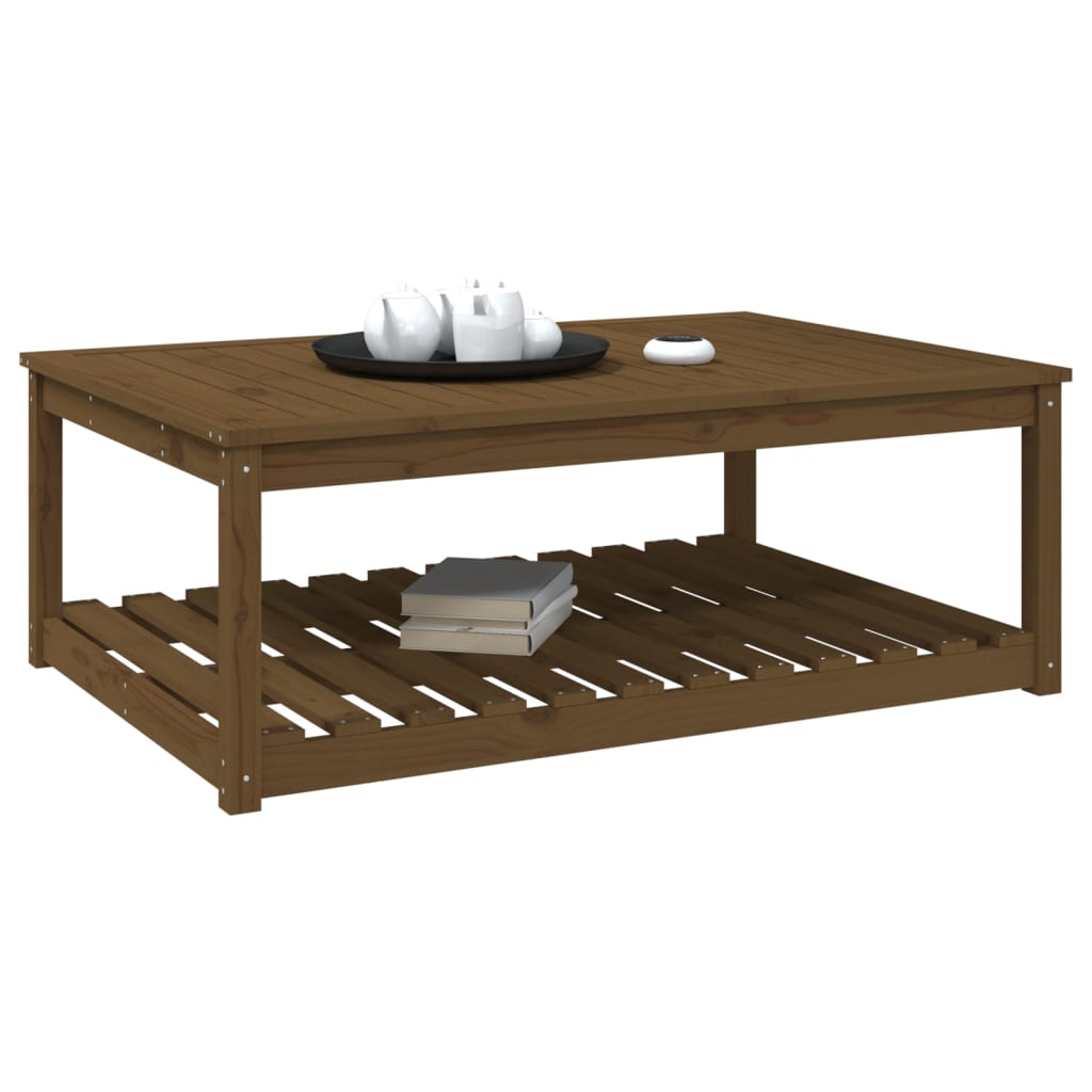 Tavolo da Giardino Miele 121x82,5x45 cm Legno Massello di Pino - homemem39