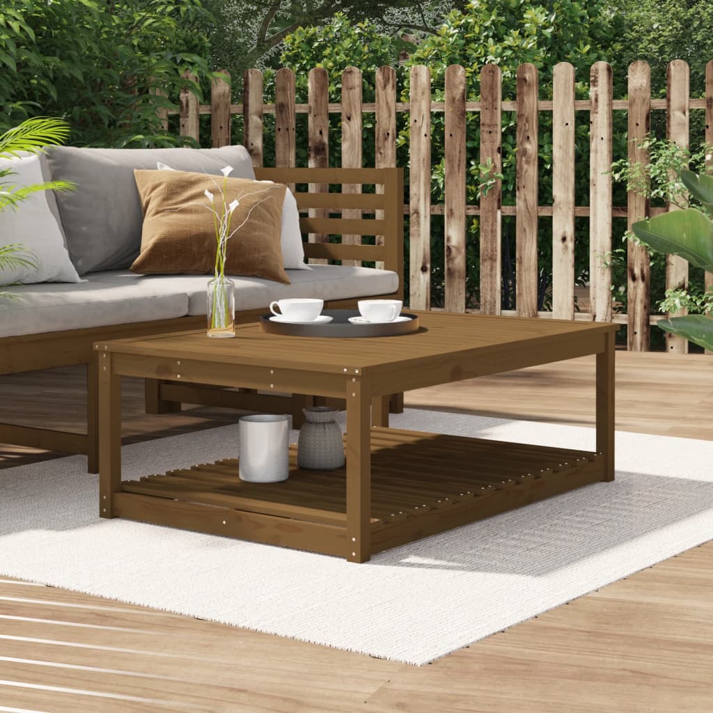 Tavolo da Giardino Miele 121x82,5x45 cm Legno Massello di Pino - homemem39