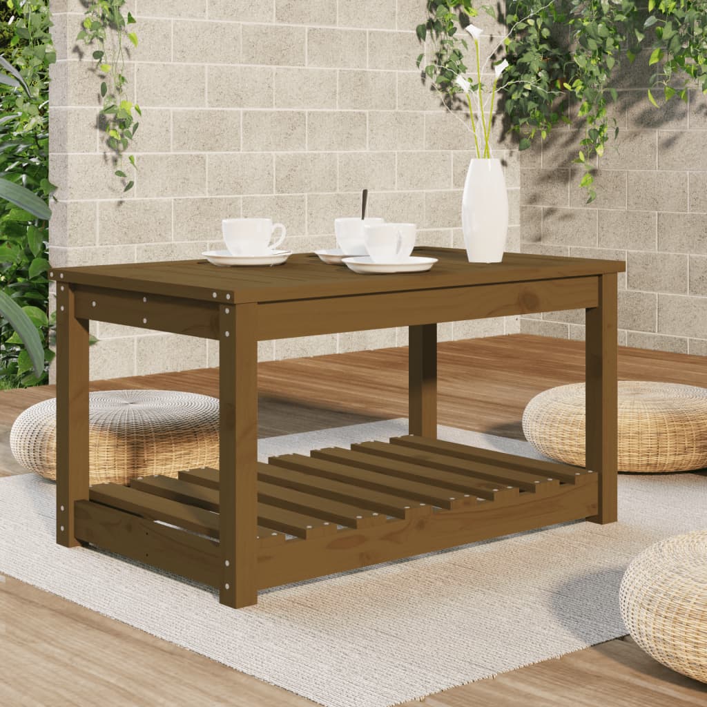 Tavolo da Giardino Miele 82,5x50,5x45 cm Legno Massello Pino - homemem39