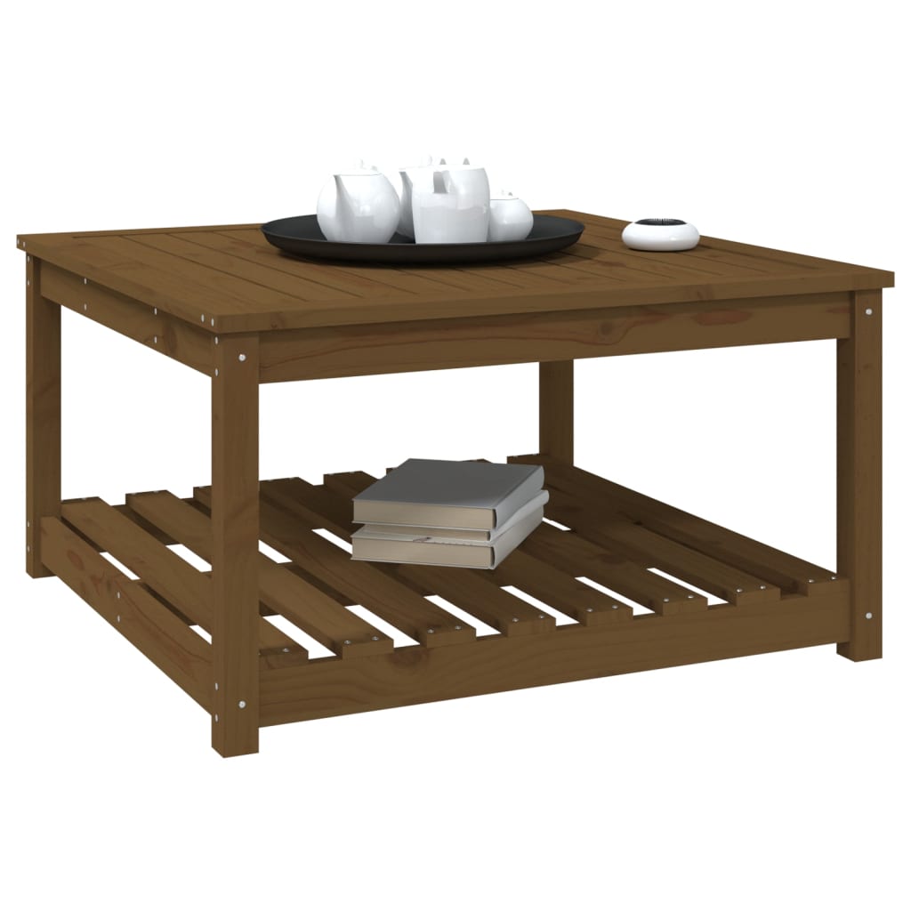 Tavolo da Giardino Miele 82,5x82,5x45 cm Legno Massello di Pino - homemem39