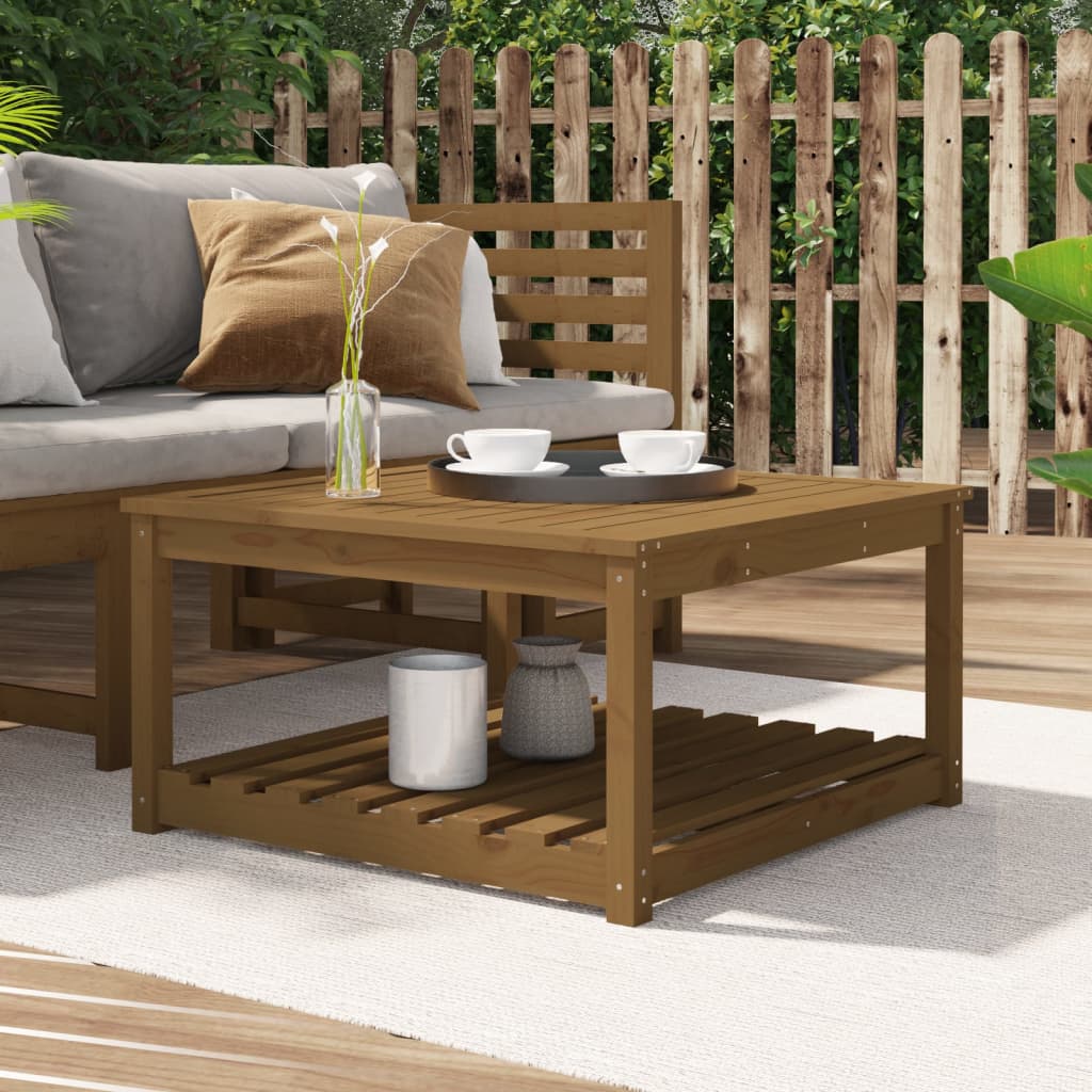 Tavolo da Giardino Miele 82,5x82,5x45 cm Legno Massello di Pino - homemem39