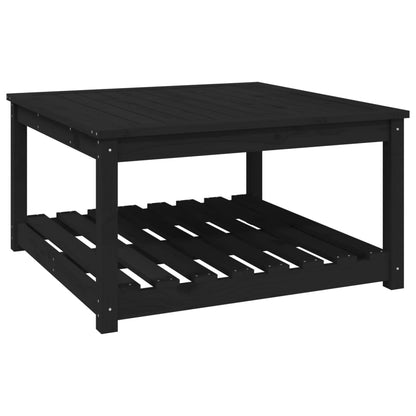 Tavolo da Giardino Nero 82,5x82,5x45 cm Legno Massello di Pino - homemem39