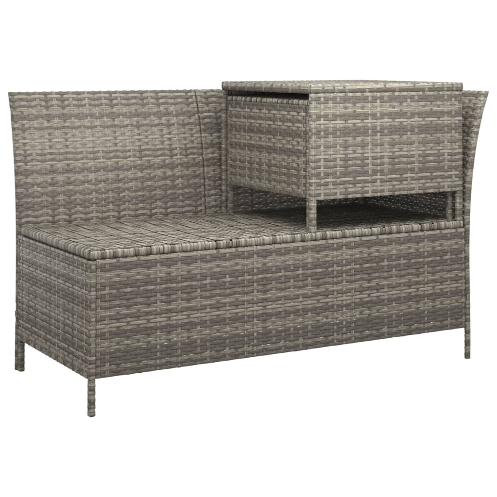 Set Divani da Giardino 4 pz con Cuscini in Polyrattan Grigio - homemem39