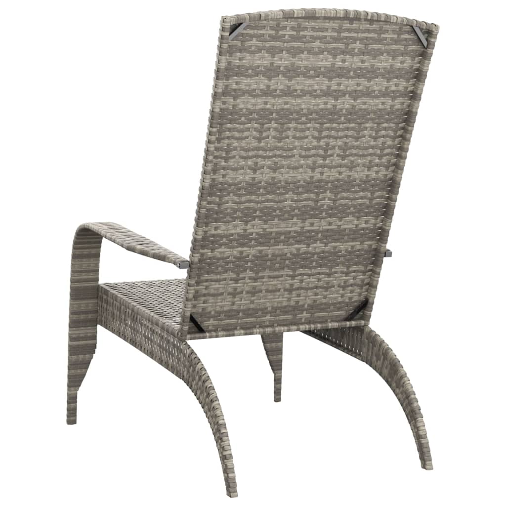 Sedia Adirondack da Giardino Grigia in Polyrattan - homemem39