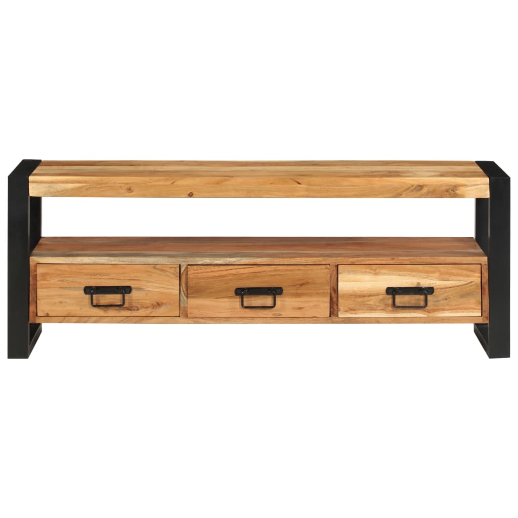 Mobile Porta TV 120x30x45 cm in Legno Massello di Acacia - homemem39