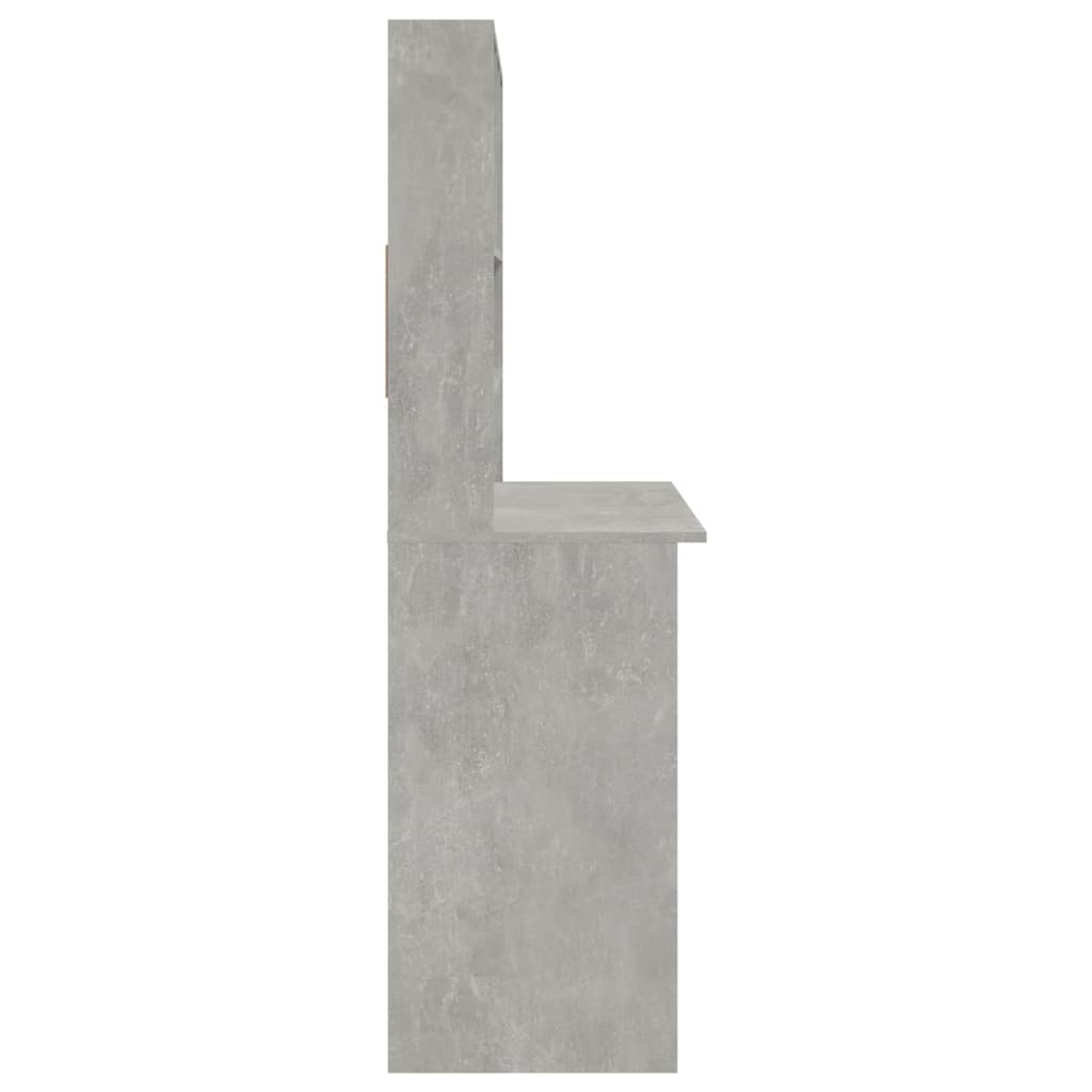 Scrivania Mensole Grigio Cemento 102x45x148cm Legno Multistrato - homemem39