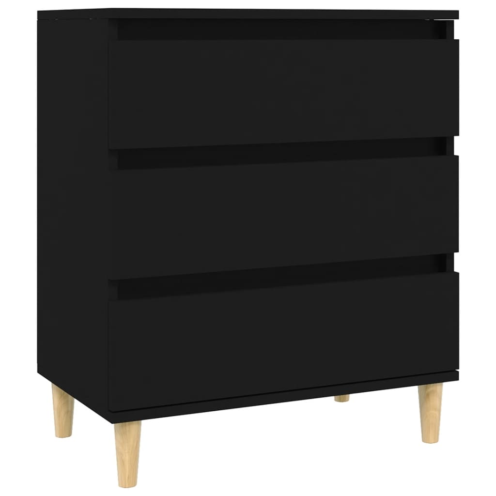 Credenza Nero 60x35x70 cm in Legno Multistrato - homemem39