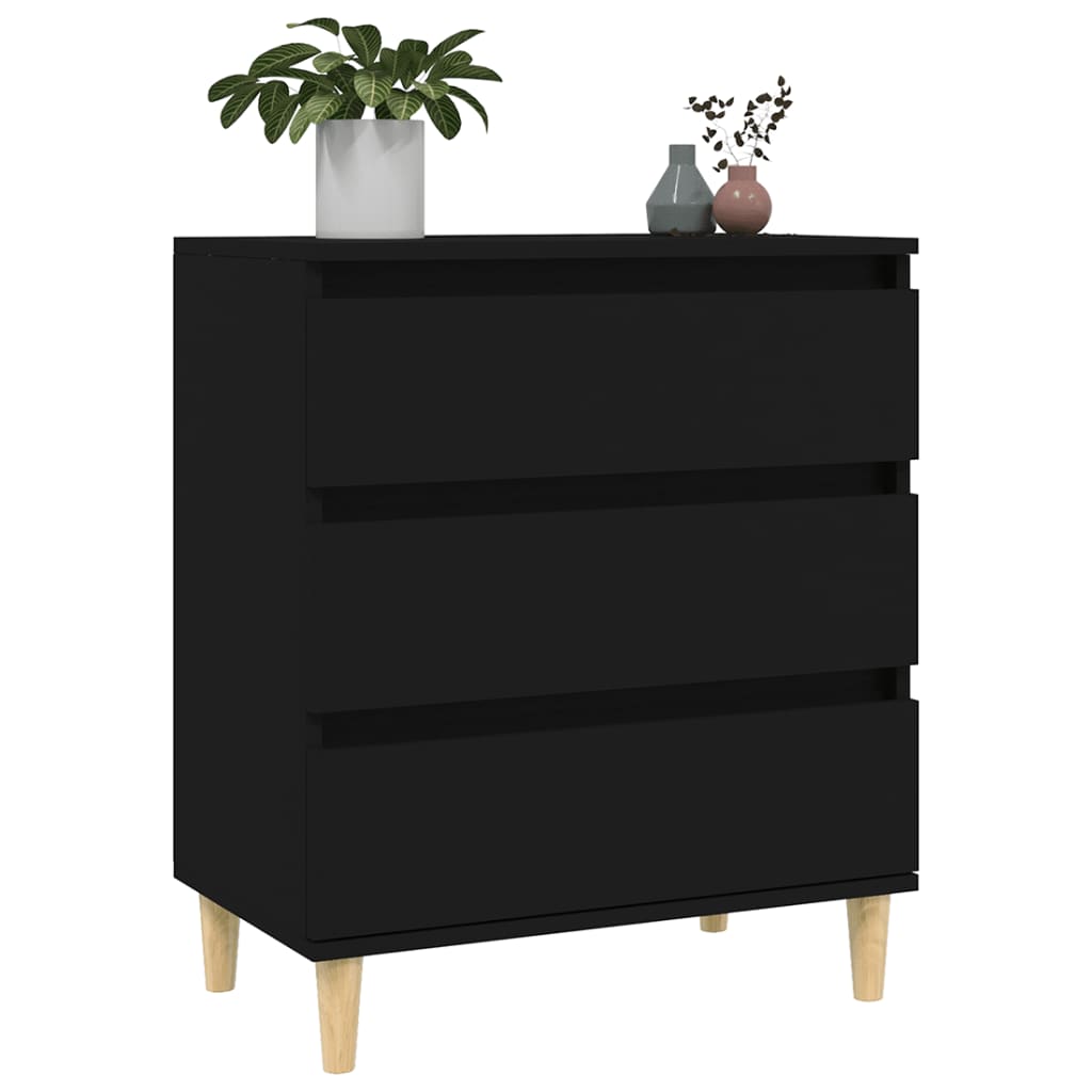 Credenza Nero 60x35x70 cm in Legno Multistrato - homemem39