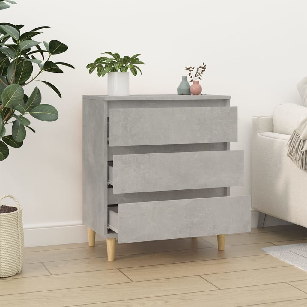 Credenza Grigio Cemento 60x35x70 cm in Legno Multistrato - homemem39