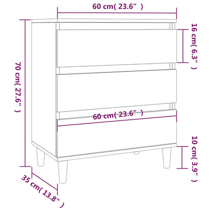 Credenza Grigio Cemento 60x35x70 cm in Legno Multistrato - homemem39