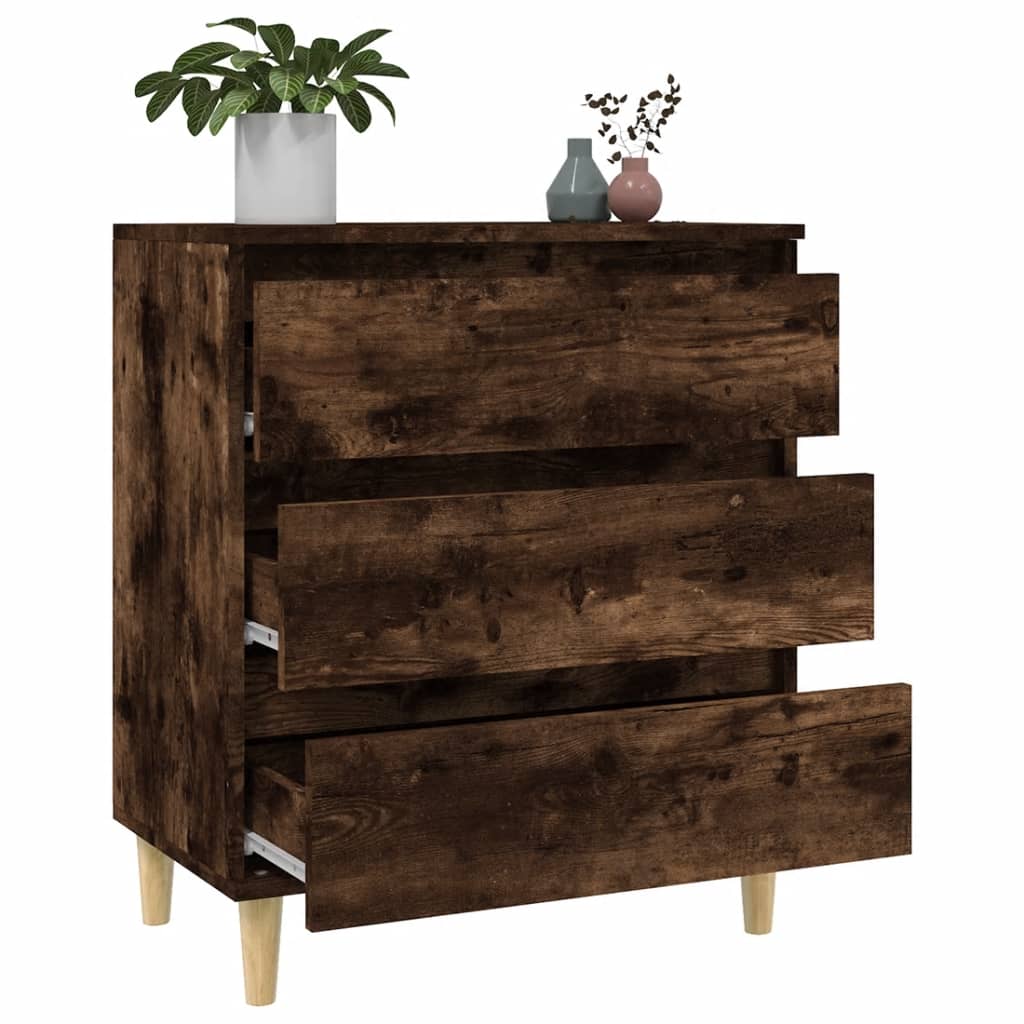 Credenza Rovere Fumo 60x35x70 cm in Legno Multistrato - homemem39