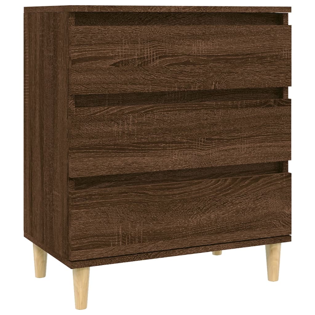 Credenza Rovere Marrone 60x35x70 cm in Legno Multistrato - homemem39