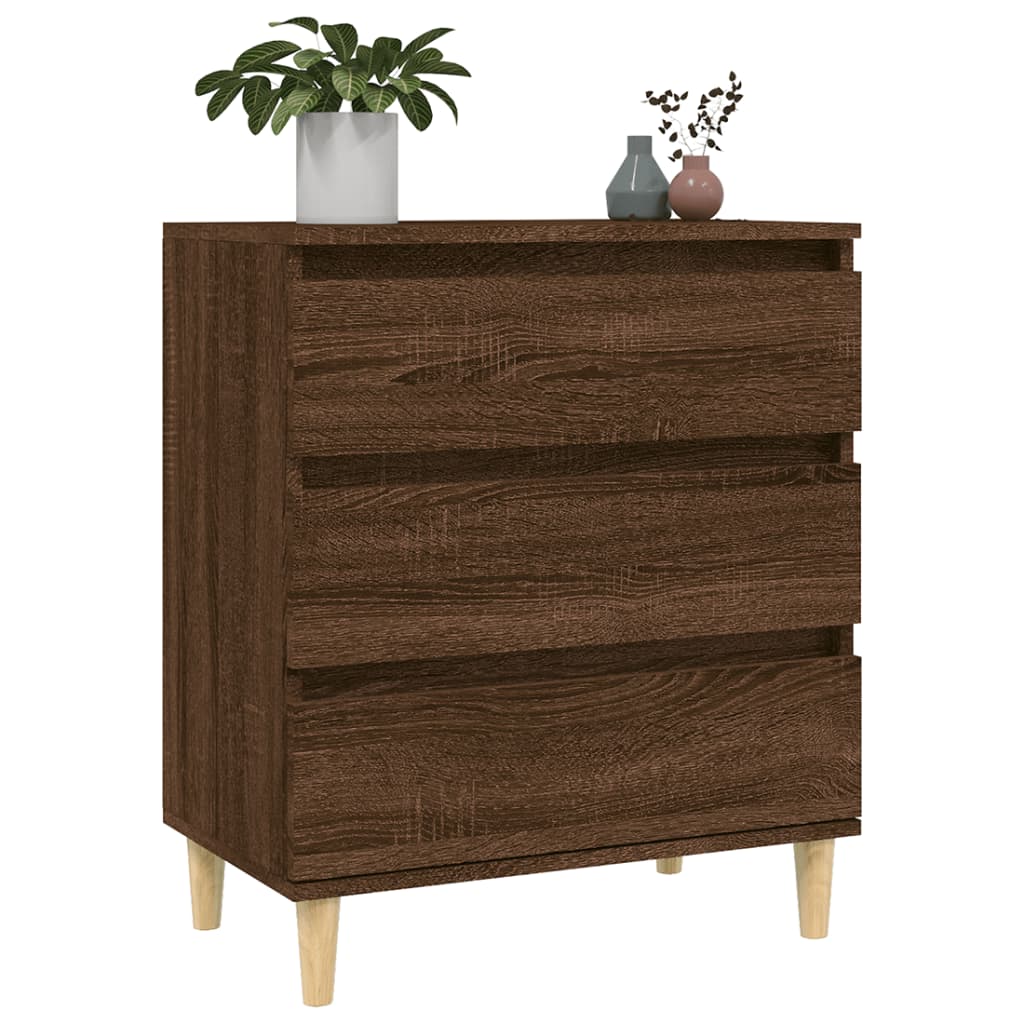 Credenza Rovere Marrone 60x35x70 cm in Legno Multistrato - homemem39