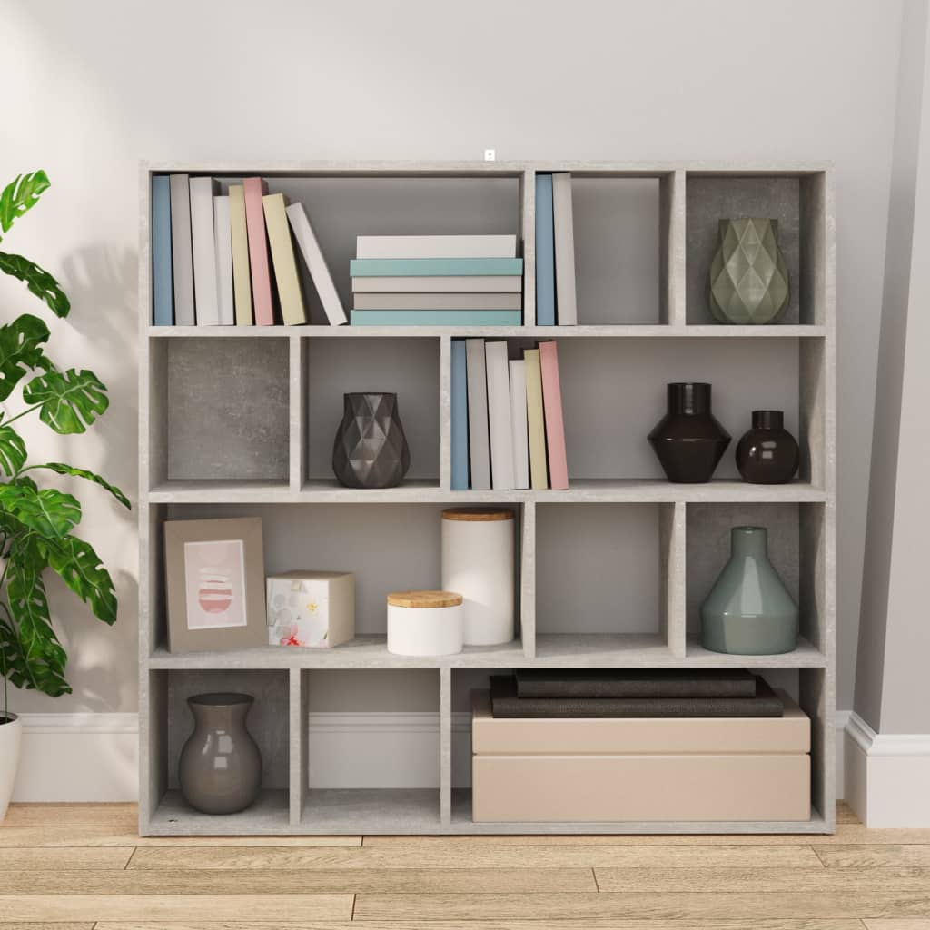 Libreria/Divisorio Grigio Cemento 105x24x102 cm - homemem39