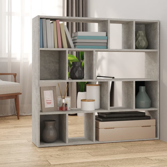 Libreria/Divisorio Grigio Cemento 105x24x102 cm - homemem39