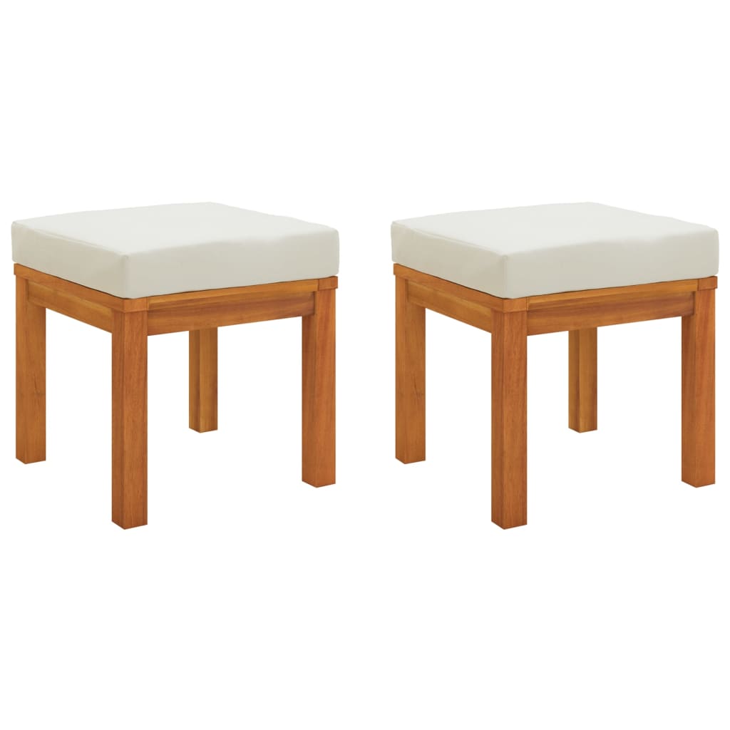 Set da Pranzo da Giardino 3pz con Cuscini Legno Massello Acacia - homemem39