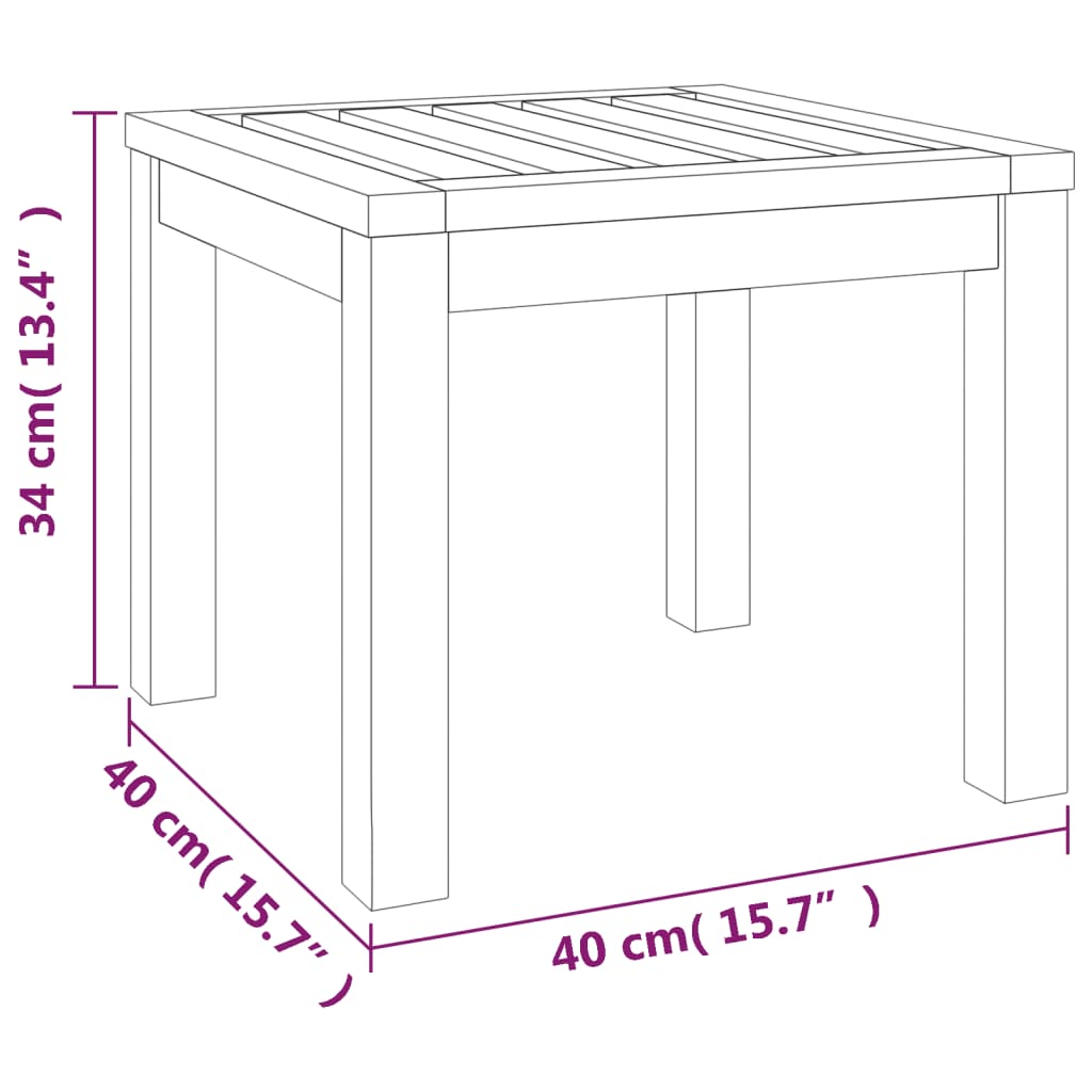 Set da Pranzo da Giardino 3pz con Cuscini Legno Massello Acacia - homemem39