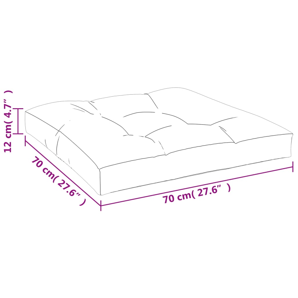 Cuscino per Pallet Rosa 70x70x12 cm in Tessuto - homemem39