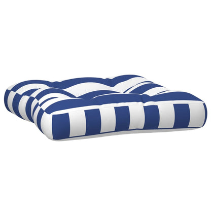 Cuscini per Pallet 3 pz Strisce Blu e Bianche Tessuto Oxford - homemem39