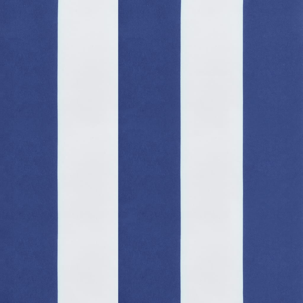 Cuscino Pallet Strisce Bianche Blu 60x61,5x10 cm Tessuto Oxford - homemem39