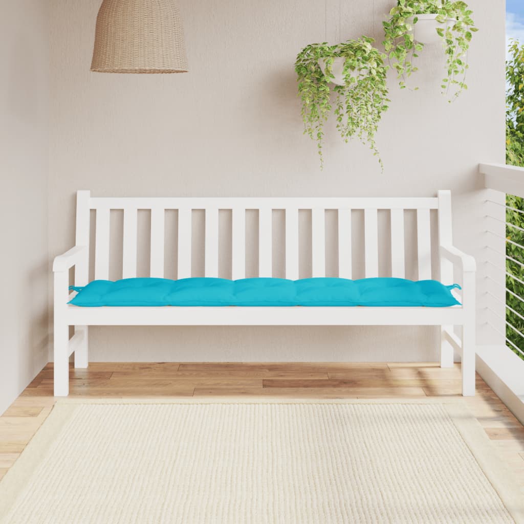 Cuscino per Panca Turchese 180x50x7 cm in Tessuto Oxford - homemem39