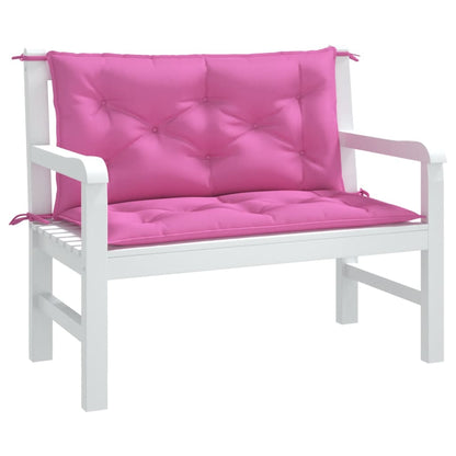 Cuscini per Panca da Giardino 2 pz Rosa 100x50x7 cm in Tessuto - homemem39