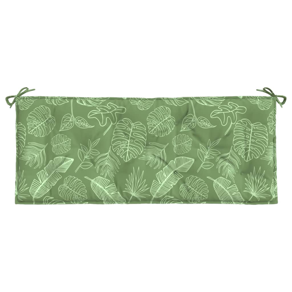 Cuscini Panca Giardino 2 pz Motivo a Foglie 120x50x7 cm Tessuto - homemem39