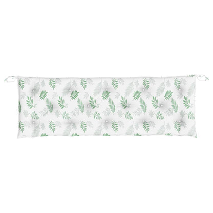 Cuscini Panca Giardino 2 pz Motivo a Foglie 150x50x7 cm Tessuto - homemem39