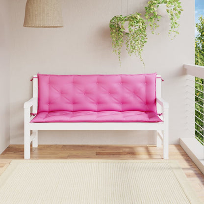 Cuscini per Panca da Giardino 2 pz Rosa 150x50x7 cm in Tessuto - homemem39