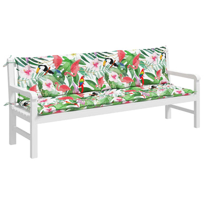 Cuscini Panca da Giardino 2pz Multicolore 200x50x7cm in Tessuto - homemem39