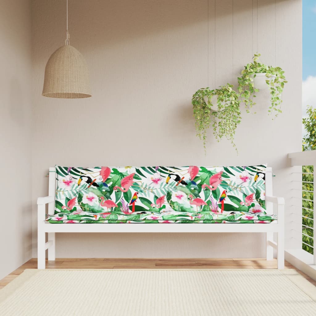 Cuscini Panca da Giardino 2pz Multicolore 200x50x7cm in Tessuto - homemem39