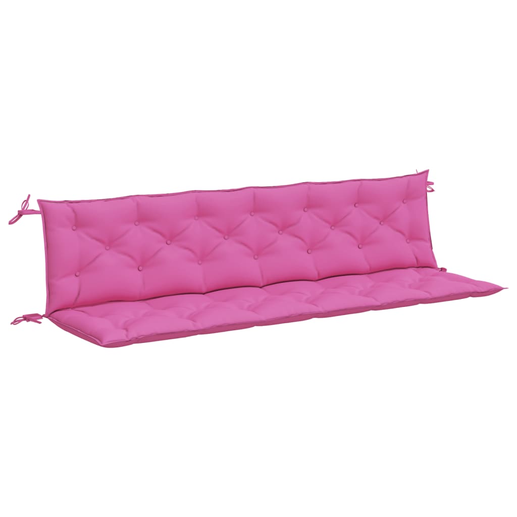 Cuscini per Panca da Giardino 2 pz Rosa 200x50x7 cm in Tessuto - homemem39