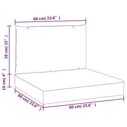 Cuscini per Pallet 2 pz Rosa in Tessuto Oxford - homemem39