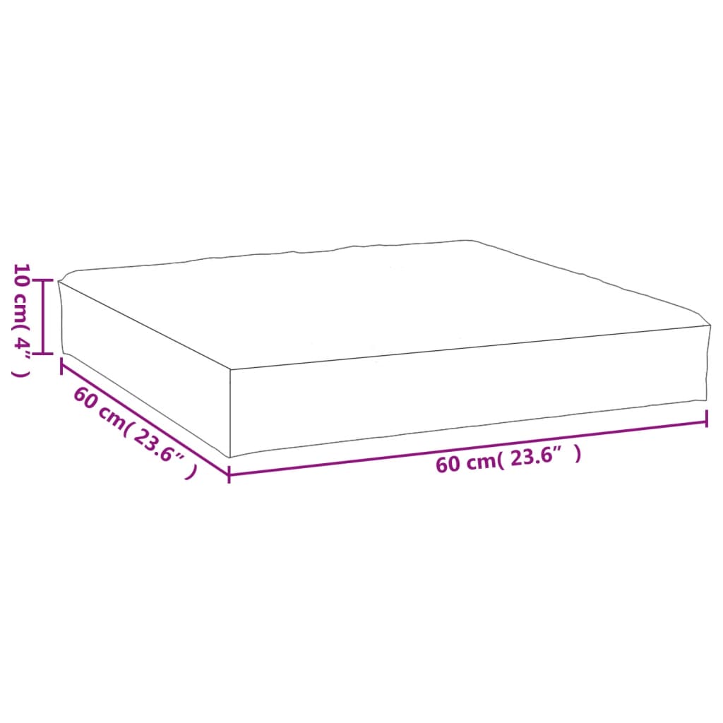 Cuscino per Pallet Multicolore 60x60x8 cm in Tessuto Oxford - homemem39