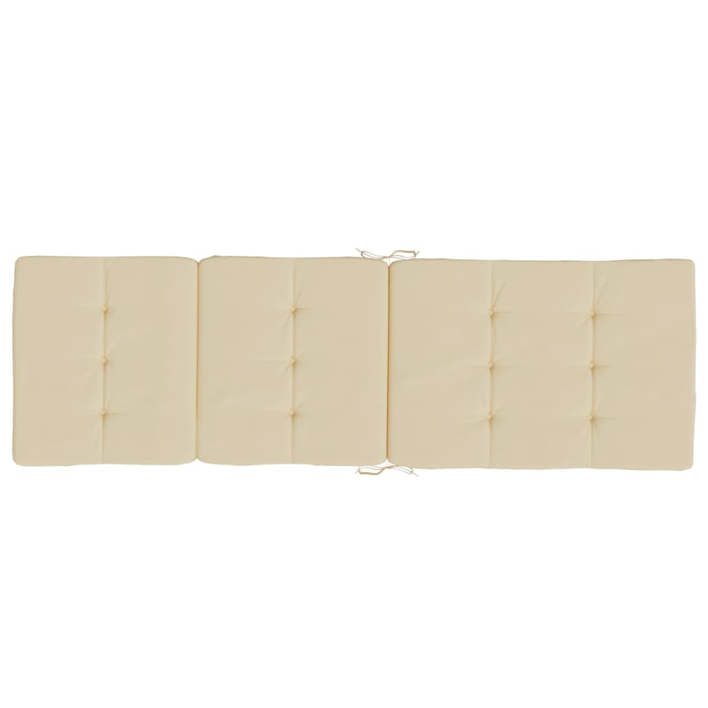 Cuscini per Sedia a Sdraio 2 pz Beige in Tessuto Oxford - homemem39