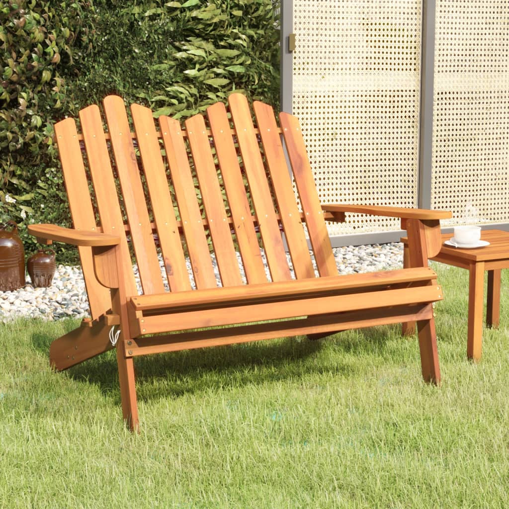 Panchina da Giardino Adirondack 126 cm Legno Massello di Acacia - homemem39