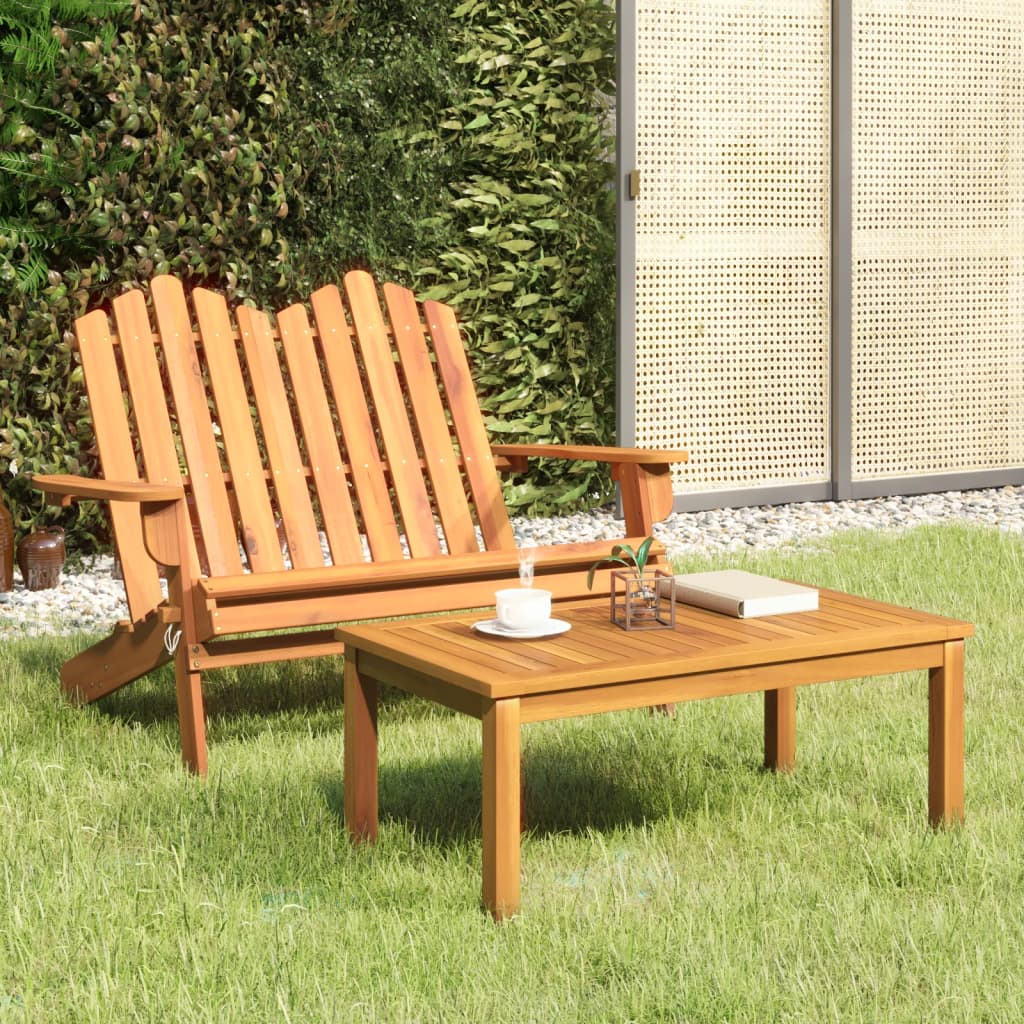 Set da Salotto Giardino Adirondack 2pz Legno Massello di Acacia - homemem39